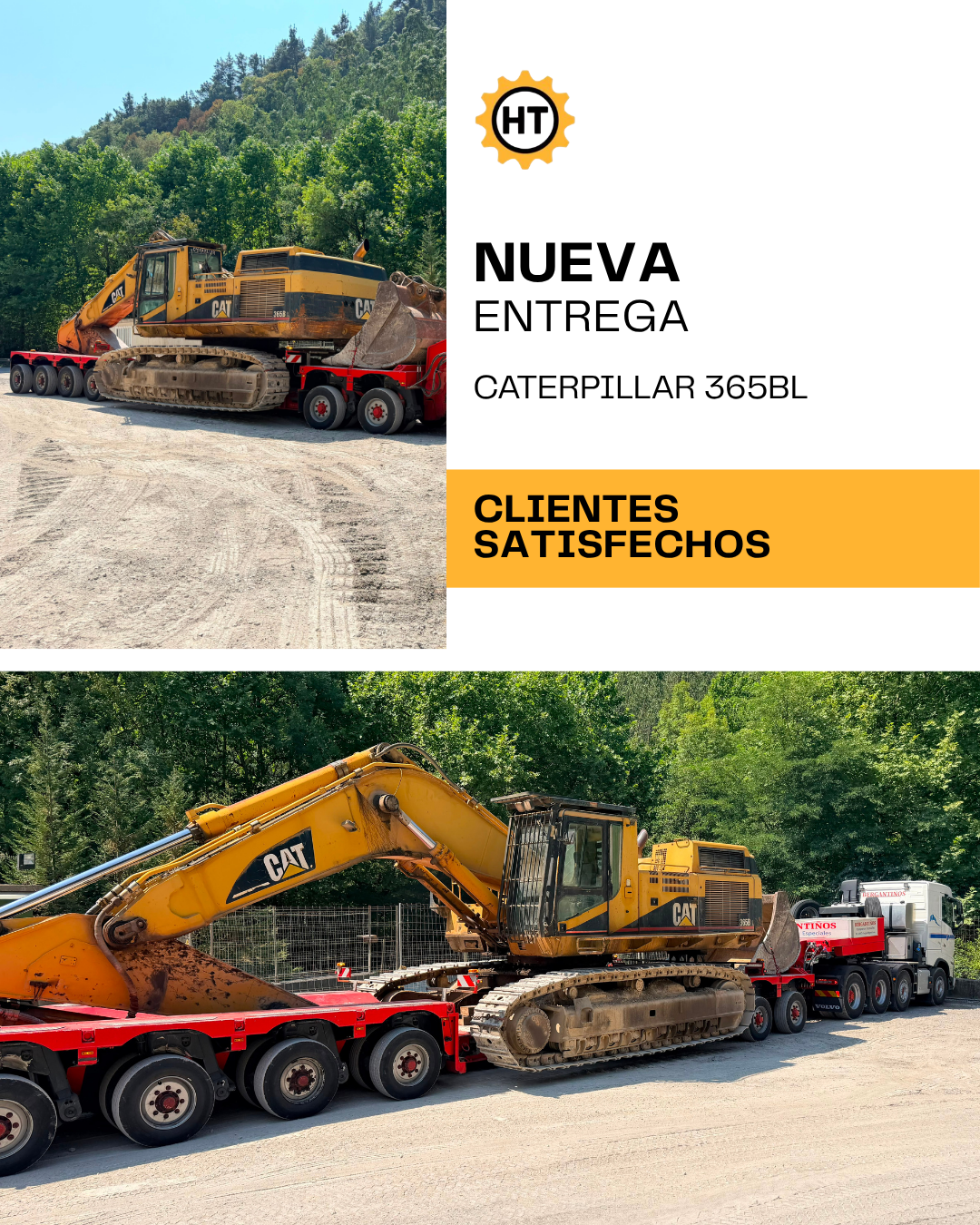 Entrega CATERPILLAR 365BL: excavadora de gran tonelaje entregada
