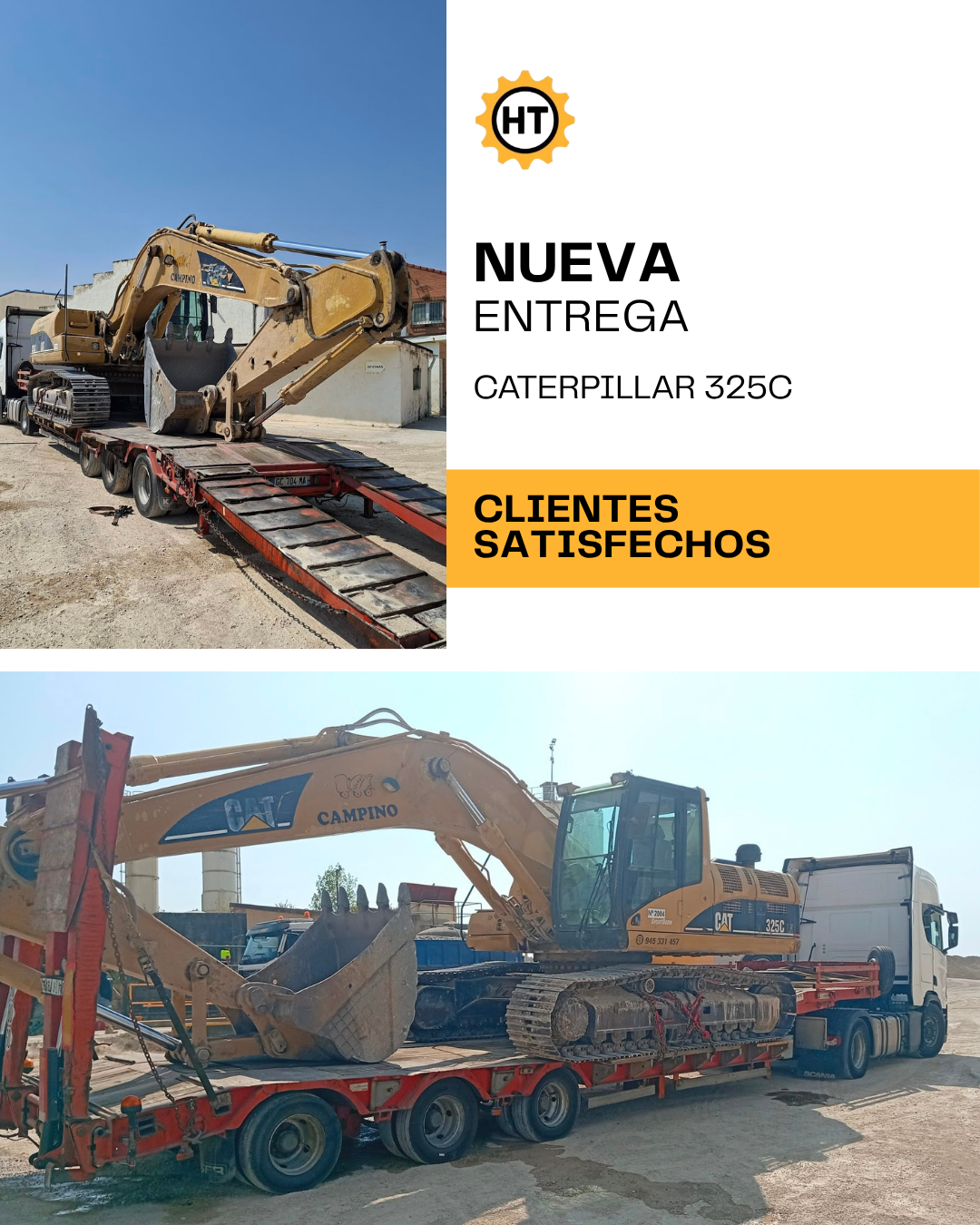 Entrega CATERPILLAR 325C: nueva excavadora CAT entregada